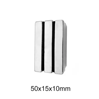 1/2/5 KS 50x15x10 mm Silné Magnety 50 mm X15mm N35 Neodýmu Magnet 50x15x10mm Trvalého Magnetu NdFeB 50*15*10 mm Plech Magnet