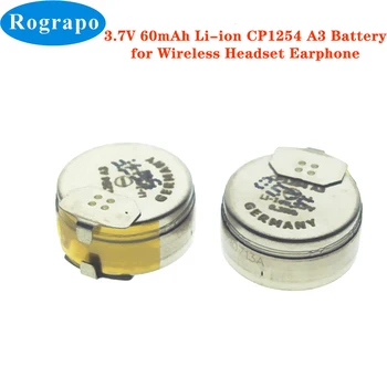 1-2 ks Nové 3,7 V 60mAh Li-ion CP1254 A2 A3 LIR1254 Batérie pre Beoplay H5 Bezdrôtovej Náhlavnej súpravy Bluetooth Slúchadlá S Spájky, Lug