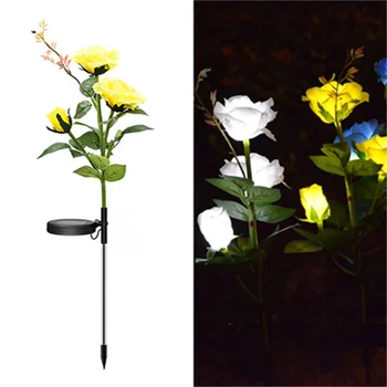 1-5 Kvety LED Solárne Lampy, Ruže, Ľalie Slnečnice Kvetinový Slnečné Svetlo Záhrada Dvore Trávnik Noc Lampa Krajiny Domov Vonkajšie Dekorácie