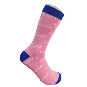 1 Pár Bavlnené Ponožky Muž Žena Šaty Ponožky Ružová Jediným Vzor Unisex Zábavné Bežné Žakárové Slová Tlač Hip Hop Skatboard Ponožky
