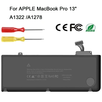 10.95 V 63.5 Wh A1322 A1278 Batérie pre Apple MacBook Pro 13