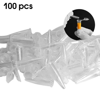 100 Kusov Odstredivky Trubice na Jedno použitie Nepresakuje Transparentné Rúry Chemické Laboratórium Kontajner Testovanie Príslušenstvo 0 5ml