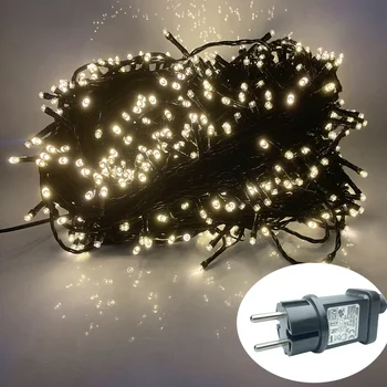 100m 50m Ulici Garland LED Reťazec EÚ 220V Vonkajšie Vlkovcový Víla Dovolenku Svetlá Svadobné Domov Vianočné Party Dekorácie Osvetlenie