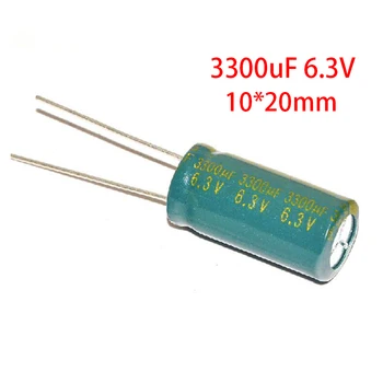 10pcs Hliníkové elektrolytický kondenzátor 3300uF 6.3 V 10*20 Elektrolytický kondenzátor
