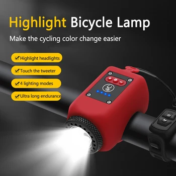 120db Elektrický Bicykel Bell USB Nabíjateľné Požičovňa KLASU Predné Svetlo s Hlasnými Horn Pre MTB Cyklistické Dieťa Skútre Príslušenstvo