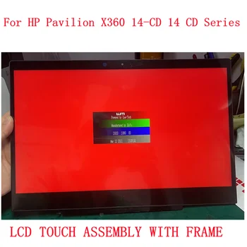 14-palcový Pre HP Pavilion x360 14 CD 14-CD 14M-CD 14M-CD0001DX L20553-001 LCD Displej Dotykovej Obrazovky Montáž +Rámček