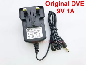 1PCS Pôvodné DVE kvalitné 9V 1A AC 100V-240V Converter Switching power adaptér DC 1000mA Dodanie UK Konektor DC 5,5 mm x 2.5 mm
