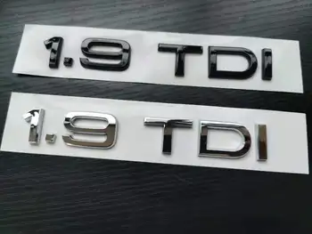 1X Chróm lesklý čierny ABS 1.9 TDI karosérie Zadný Kufor, Znak, Odznak Nálepka pre Audi Príslušenstvo