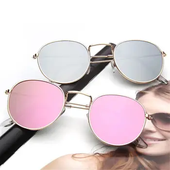 1pc Vintage Okrúhle slnečné Okuliare Ženy Muži Kovovým Rámom Slnečné Okuliare Retro Odtiene UV400 Ochrana, Letné Vonkajšie Jazdy Okuliare