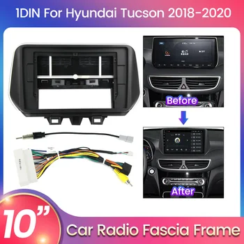 2 Din autorádia Fascia Na Hyundai Tucson 2018 2019 2020 Auto Stereo Audio Prehrávač DVD Panel palubnej doske Auta Rámika stredovej Konzoly Držiaka