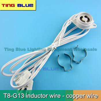 (2)T8 žiarivky držiak + starter base T8 light box reklamné lampy trubice induktívne spojenie drôt medený drôt 12-250V 1A