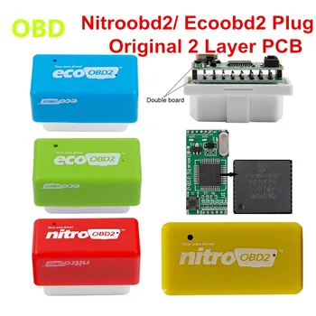2 Vrstvy PCB ECOOBD2 Čip NITROOBD2 Ladenie Box ECO OBD2 Nitro OBD2 Pôvodné Plug Benzínu, Nafty Viac Energie krútiaci Moment Ušetriť Palivo