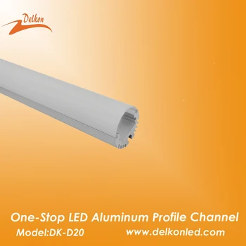 20*20 mm Plné Kolo Hliníkové LED Profil s Mliečny Difúzor Kryt pre 8-12 mm Šírka Pásky Svetlo