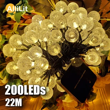 200 LED Reťazec Svetlo Vonkajšie Slnečné Rozprávkových Svetiel 22M IP65 Vodeodolný Veniec, Vianočné Dekorácie, Svadobné Lampa Garden