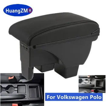 2019-2023 Pre Volkswagen Polo opierkou box Pre Polo auto opierkou box Centrálna úložný Box Retrofit USB Nabíjanie Auto Príslušenstvo