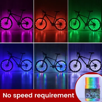 2021 Nové Farebné Stropné Svetlá Na Bicykel Kolesa, Pneumatiky Hovoril Svetlo Lampy Horskej Cyklistiky Ventil Pneumatiky Svetlo Neón Cyklistické Doplnky