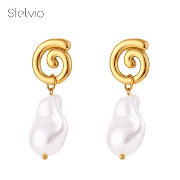 2023 Trend Umelé Barokový perly Náušnice, Šperky z Nerezovej Ocele Pre Ženy Vintage Svadobných Doplnkov