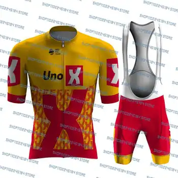 2023 Uno X Cyklistika Dres Nastaviť Bicykel Oblečenie Rýchle Suché Požičovňa Nosiť Oblečenie, Ktoré Sú Jednotné Mens Krátke Maillot Culotte