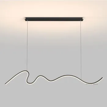 2023 novú Jedáleň na čítanie luster svetlo luxusné svietidlá moderný minimalistický a v jedálni jedálenský stôl bar Nordic minimalistický pásy