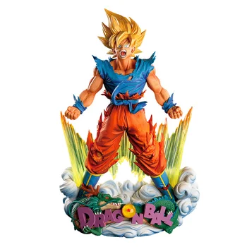 23 cm Dragon Ball Z Anime Obrázok Son Goku Akčné Figúrky Super Saiyan Son Goku Obrázok Miestnosti Dekorácie Dospelých Zber Model Hračky