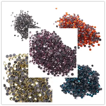 288pcs/ 1440pcs Crystal multi farby DMC rýchlu Opravu FlatBack Kamienkami Crystal glitters železa-na odev, obuv crystal kameň