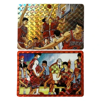 2ks/set SLAM DUNK Animácie Postáv SHOHOKU Basketbalový Tím Rukawa Kaede Flash Karty Klasiky Anime Zbierku Kariet Hračka Darček