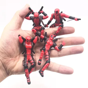 4 Štýle Mini Deadpool Auto Home Office Dekorácie Marvel 6typ X-MAN Super Hrdina Roztomilý Obrázok Model Hračky