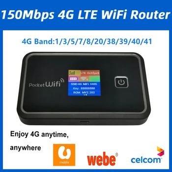 4G LTE Bezdrôtové pripojenie USB Dongle WiFi Router 150Mbps Mobile Hotspot Dongle Smerovač Siete Adaptér s 4500mAh Power Bank Funkcia
