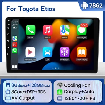 4G LTE autorádia Video Prehrávač Multimediálnych súborov Na Toyotu Etios 2011-2021 Android Auto Carplay Navigácie GPS 2Din Autoradio Vedúci Jednotky
