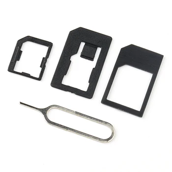 4pcs/set na Opravu Black Transformácie Mobilný Telefón S kódu Pin Karty Príslušenstvo Praktické Odolné Micro SIM Adaptér DIY Pre 5 4 4S