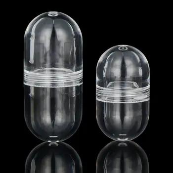 5 ks/Set 3ml/6ml Prenosné Prázdne Kapsula Duté Jasné Pilulku Prípadoch Plastové Fľaše Tablet Medicíny Štiepačky Držiak na Okno