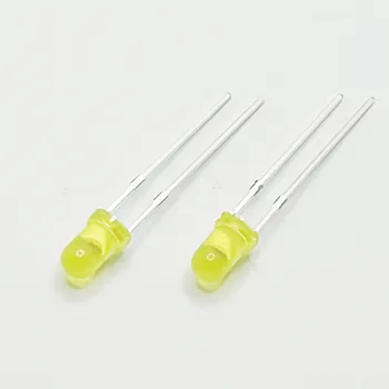 50pcs 3mm LED Dióda 3 mm Najrôznejších Súprava Žlté DIY Rozptýleného Kole vedúci Svetlo Emitujúcich Diód