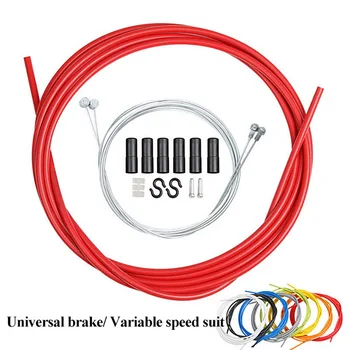 6 V 1 MTB, Road Bike Brzdový Kábel Shift linke Nastaviť 4 mm/5 mm Prenosové Trubice Káble, Drôty S 2 Čiapky 2m Variabilná Rýchlosť Rúry