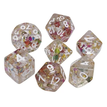 652D DND-Dice Set 7-Die Polyhedral RPG-Dice Set s Ostrými-Hrany pre Estetické Vedomé Stola RPG-Prehrávač Galaxy-Series