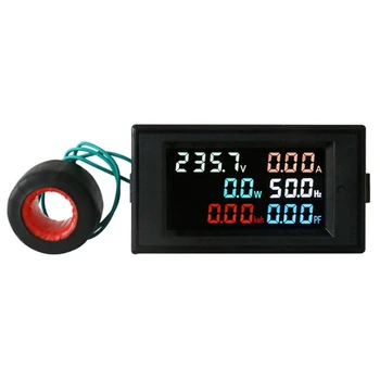AC200-450V 100A LCD Digitálny Panel Wattmeter Energie Napájanie Merač Napätia, Voltmeter Aktuálne Ammeter Frekvencia Indikátor