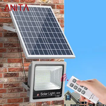 ANITA Solárne Flood Svetlo Pouličnej Lampy S Diaľkovým ovládaním Vodeodolné IP65 LED Vonkajšie Svetlo Zvýraznenie Na Záhradu, Balkón