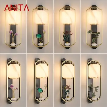 ANITA Stenu Sconce Lampy Moderné Mosadz Tvorivé Interiérové LED Svetlo Pre vnútorné Chodby, Dekorácie