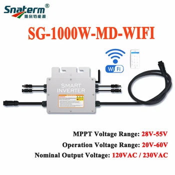 Aktualizácia 1KW 800W Solárne PV Smart Grid Kravatu Micro menič čistá sínusová vlna 20-60VDC na 110V/230VAC 50/60hz pre sústavy