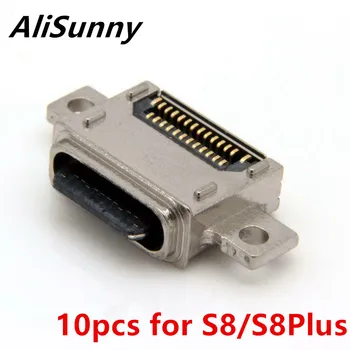 AliSunny 10pcs Port USB Dock Konektor pre SamSung Galaxy S8 Plus G950F G955F Typ C DC Pätice Nabíjanie Konektor Nabíjačky Časti