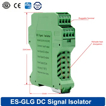 Analógový DC Signál Izolácie Vysielač Multi-vstup, Multi-výstup 0-10V 4-20mA 0-5V Signál Izolant Prúd Napätie Snímača
