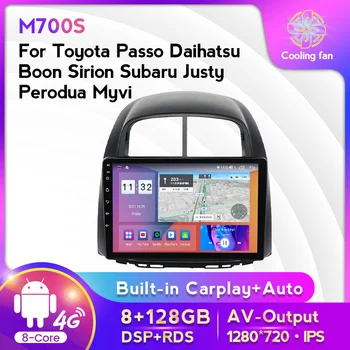 Android 11 8+128G autorádia Pre Toyota Passo Daihatsu Prínosom Sirion Subaru Justy Perodua Myvi multimidia Carplay+Auto WIFI 4G LTE