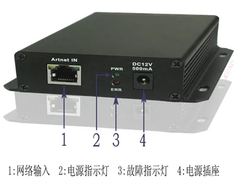 ArtNet na DMX Prevodník;4 x výstup DMX512;2048 DMX kanálov,kompatibilné Madrix softvér;všetky ArtNet protokol zariadenie alebo softvér,