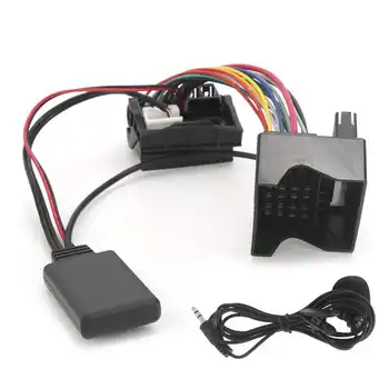 Auto 5.0 Audio AUX-IN kábel Kábel Adaptéra Modul s Mikrofónom vhodné na Citroen C2/ C3/ C4/ C5, Peugeot 207 307 407 RD4