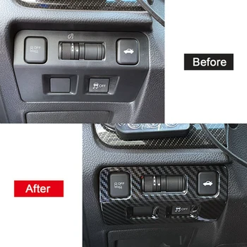 Auto Interiéru Carbon Fiber Svetlometu Nastavenie Prepnúť Dekorácie Kryt Výbava Pre Subaru WRX / WRX STI 2015-2020