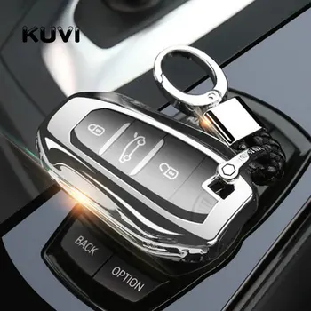 Auto tlačidlo prípade Mäkké TPU Smart Remote Kľúč, kryt plášťa Pre 2019 Peugeot 208 308 508 pre Citroen C4 Picasso DS3 DS4 DS5 DS6