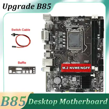 B85 Ploche Dosky+Ozvučnice+Switch Kábel LGA1150 DDR3 M. 2 NVME DVI VGA HD pre 4. I5 I7 I3 1150 CPU HNB85