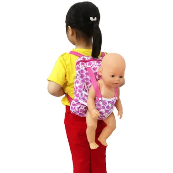 Baby Doll Odchádzajúce Pakety Vonkajšie Účtovná Bábika Batoh na Prepravu 43 cm Baby Doll a 18-palcové Dievča Bábiku