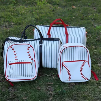 Baseball Unisex Batoh Plátno Školské tašky Softball Šport Bookbag pre Deti Chlapcov Dievča Softball Batohy Knihy Taška na Cestovanie Daypack