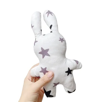 Bavlna upokojujúci králik bábiku baby bavlnená tkanina hračka hodiť vankúš ornament cartoon hračka upokojujúci raného vzdelávania hračka
