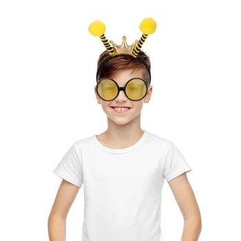 Bee Uši hlavový most a Okuliare pre Deti, Dospelých Halloween Kostým súťaž: Cosplay Party Dress-up Play Dropship Bee Príslušenstvo Sada